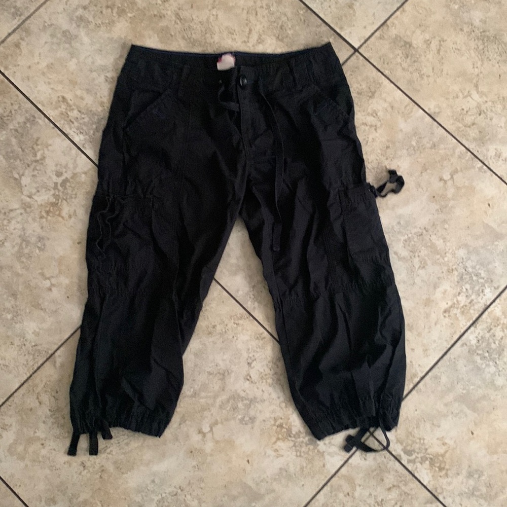 Navy Blue Capri Cargos